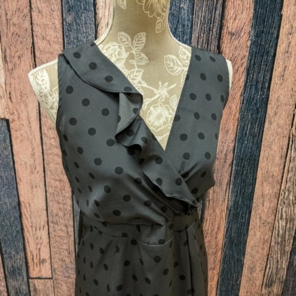 Maternity V Neck Polka Dot Dress